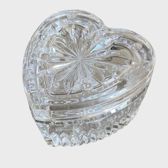 Marquis Waterford Crystal Covered Heart Box 3'' Jewelry Trinkets New Opened Box - Picture 7 of 14